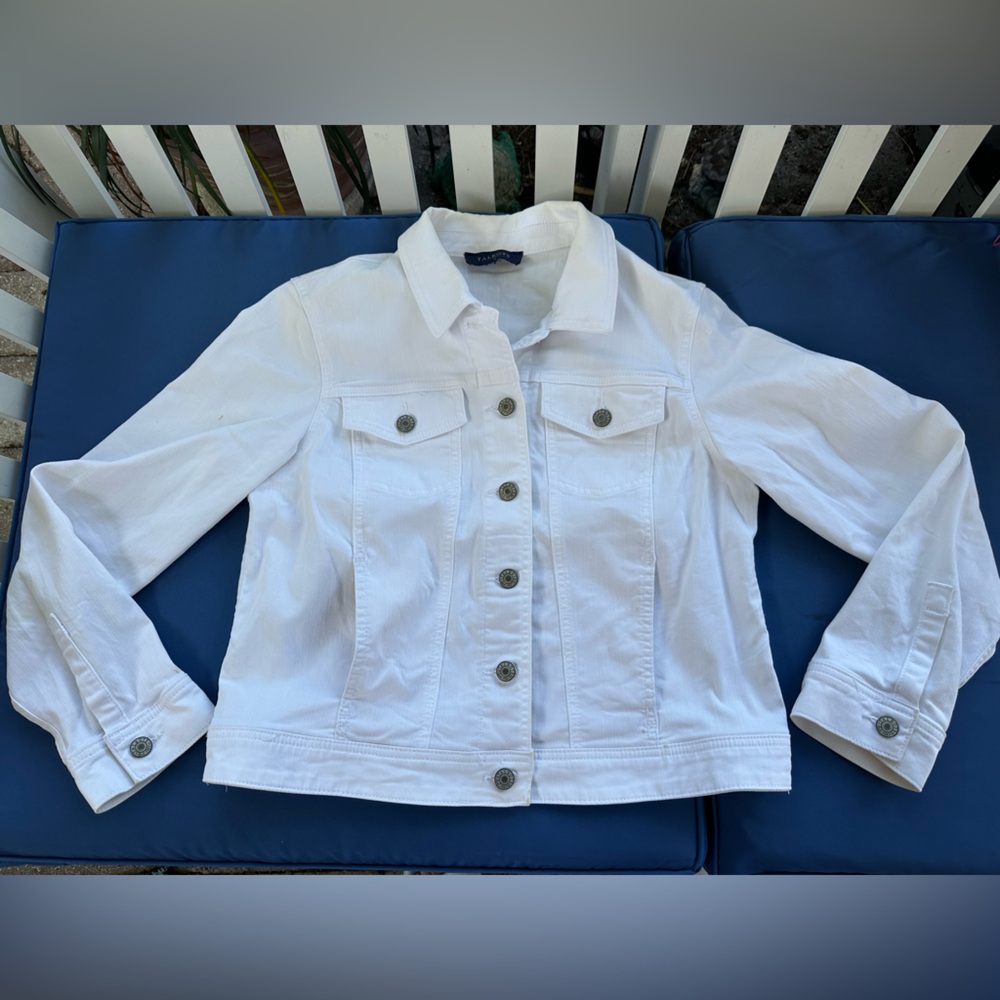 Talbots Classic White Jacket Size Medium - image 1